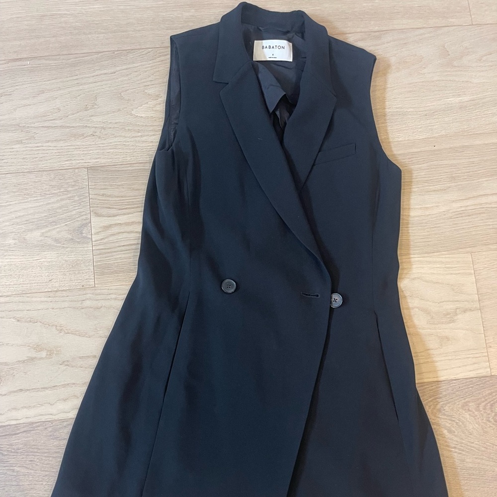 Babaton vest dress black size 4